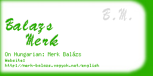 balazs merk business card